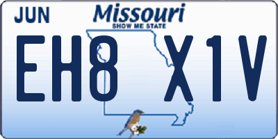 MO license plate EH8X1V