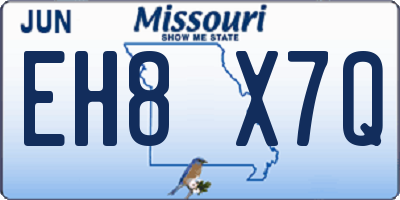 MO license plate EH8X7Q