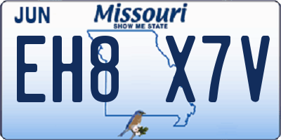 MO license plate EH8X7V