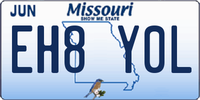 MO license plate EH8Y0L