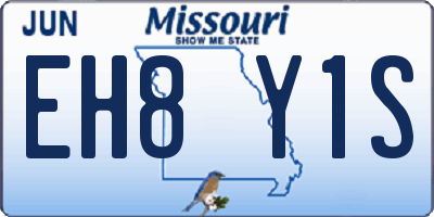 MO license plate EH8Y1S