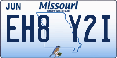 MO license plate EH8Y2I