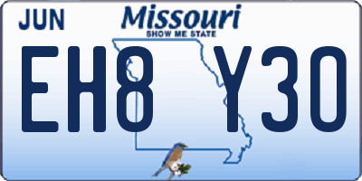 MO license plate EH8Y3O