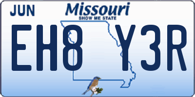 MO license plate EH8Y3R