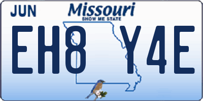MO license plate EH8Y4E