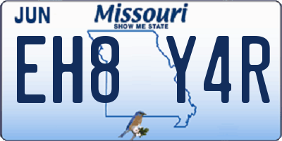 MO license plate EH8Y4R