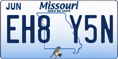 MO license plate EH8Y5N