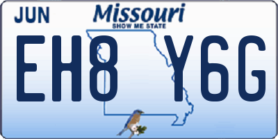 MO license plate EH8Y6G