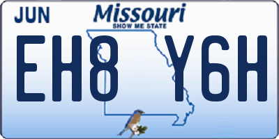 MO license plate EH8Y6H