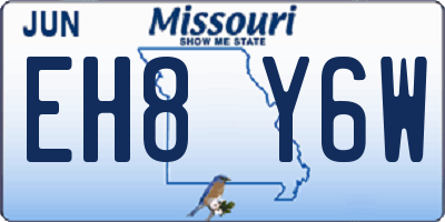 MO license plate EH8Y6W