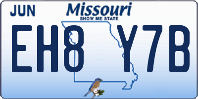MO license plate EH8Y7B