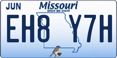 MO license plate EH8Y7H