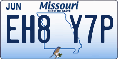 MO license plate EH8Y7P