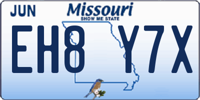 MO license plate EH8Y7X