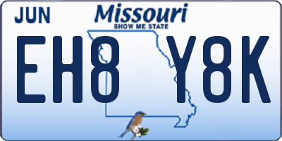 MO license plate EH8Y8K