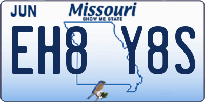MO license plate EH8Y8S