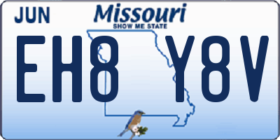 MO license plate EH8Y8V