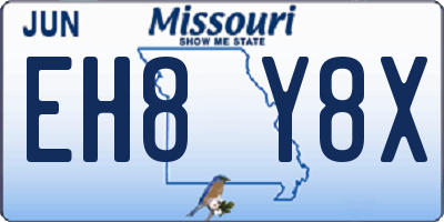 MO license plate EH8Y8X