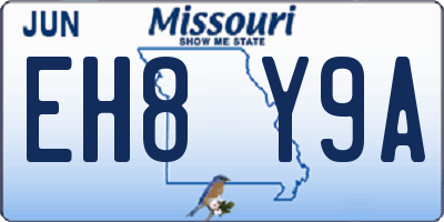 MO license plate EH8Y9A