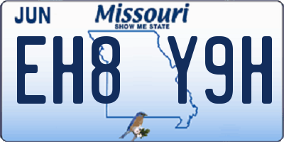 MO license plate EH8Y9H