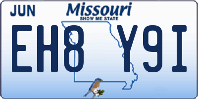 MO license plate EH8Y9I
