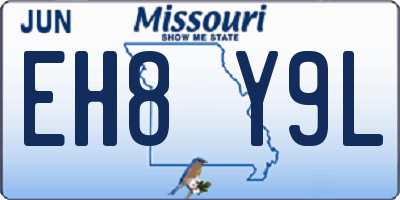 MO license plate EH8Y9L