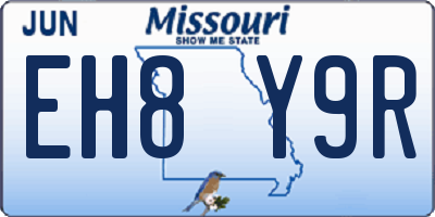 MO license plate EH8Y9R