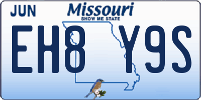 MO license plate EH8Y9S