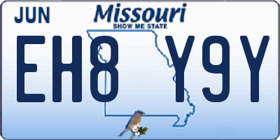 MO license plate EH8Y9Y