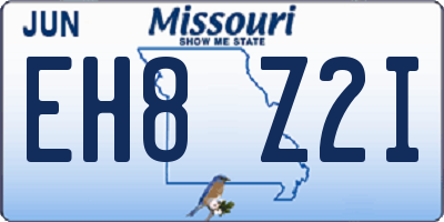 MO license plate EH8Z2I