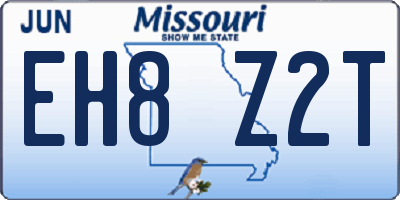 MO license plate EH8Z2T