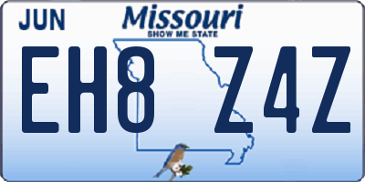 MO license plate EH8Z4Z