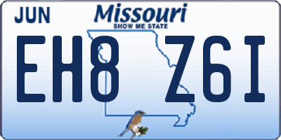 MO license plate EH8Z6I