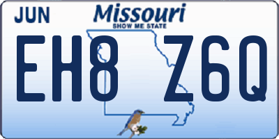 MO license plate EH8Z6Q