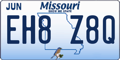 MO license plate EH8Z8Q