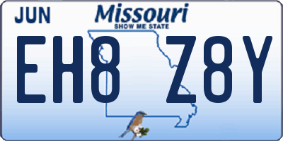 MO license plate EH8Z8Y