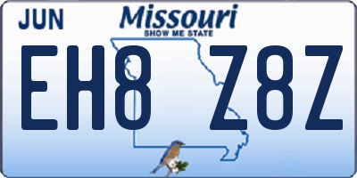 MO license plate EH8Z8Z