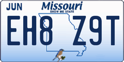 MO license plate EH8Z9T