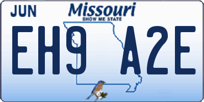 MO license plate EH9A2E