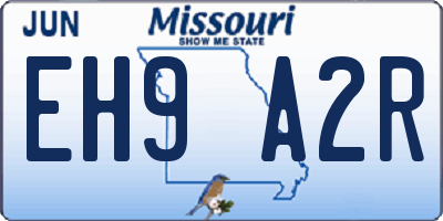 MO license plate EH9A2R