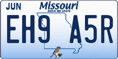 MO license plate EH9A5R