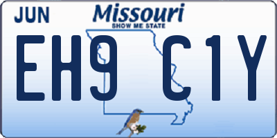 MO license plate EH9C1Y