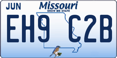 MO license plate EH9C2B