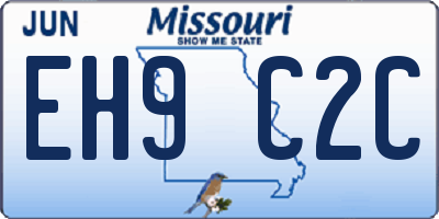 MO license plate EH9C2C