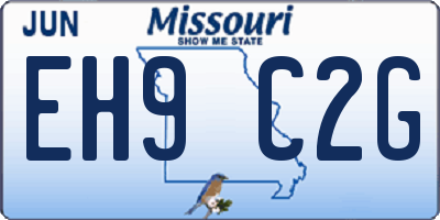 MO license plate EH9C2G