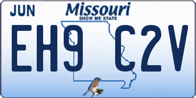 MO license plate EH9C2V