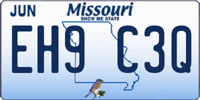 MO license plate EH9C3Q