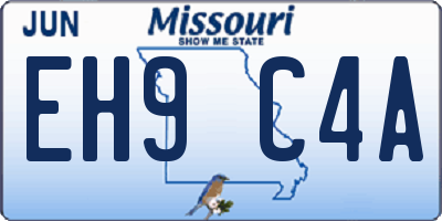 MO license plate EH9C4A