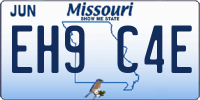MO license plate EH9C4E