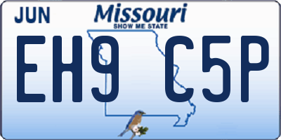 MO license plate EH9C5P